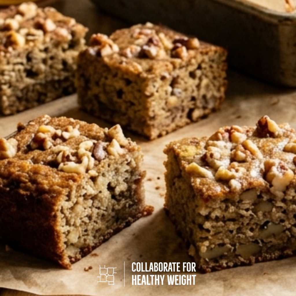 Baked Banana Walnut Paleo Protein Bars