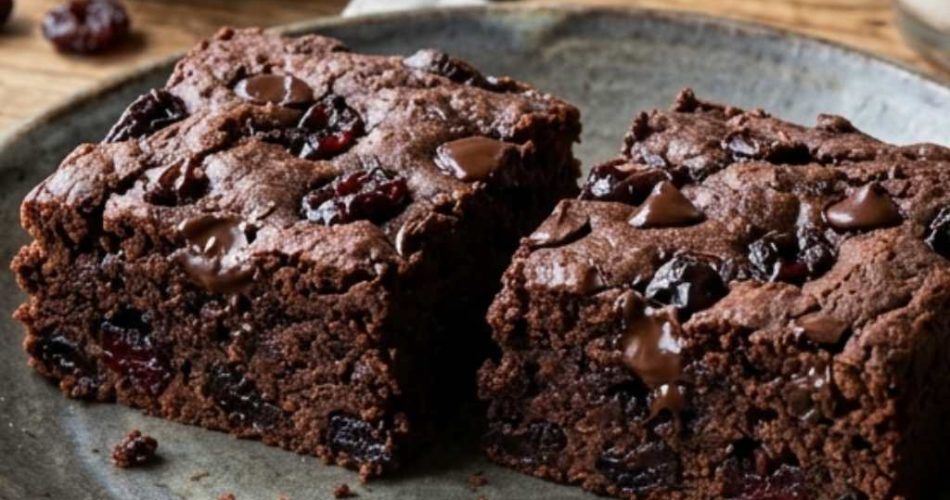 Baked Chocolate Cherry Paleo Protein Bars