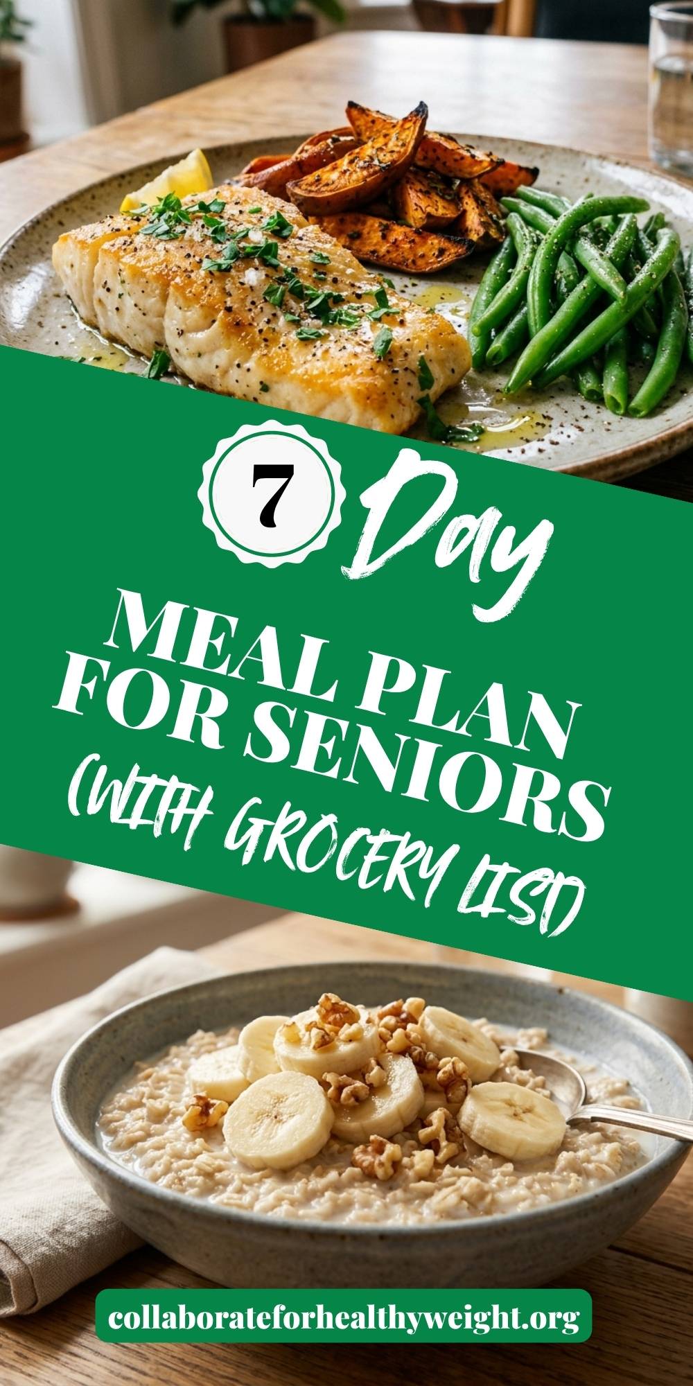 7-Day Meal Plan for Seniors With Grocery List