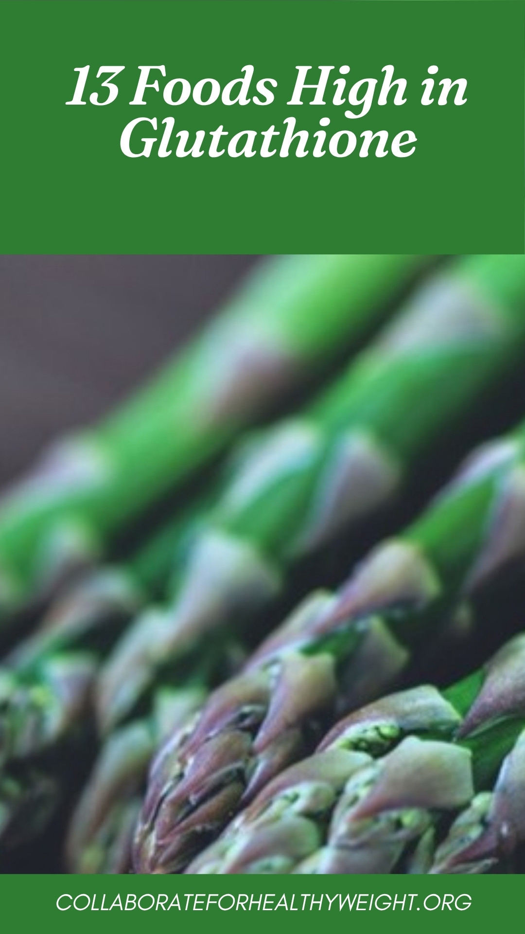 13 Foods High in Glutathione Pinterest pin