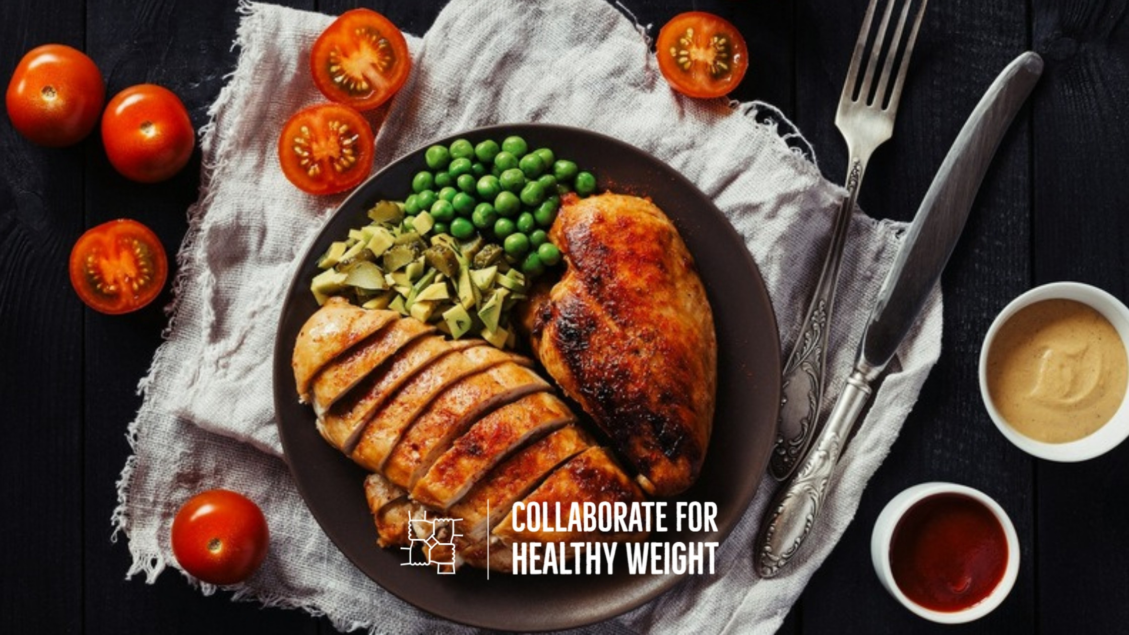 Sliced chicken breast with peas, a leucine-rich protein food