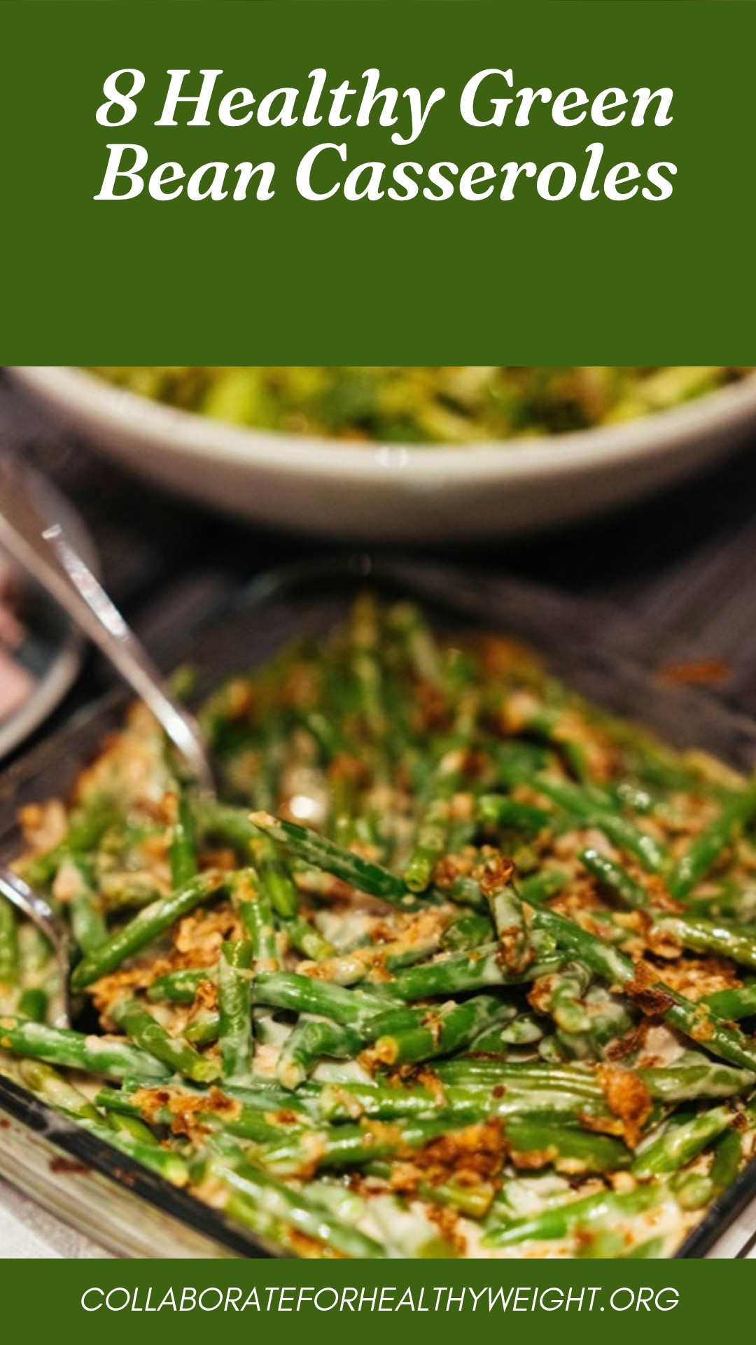 Healthy green bean casserole pin